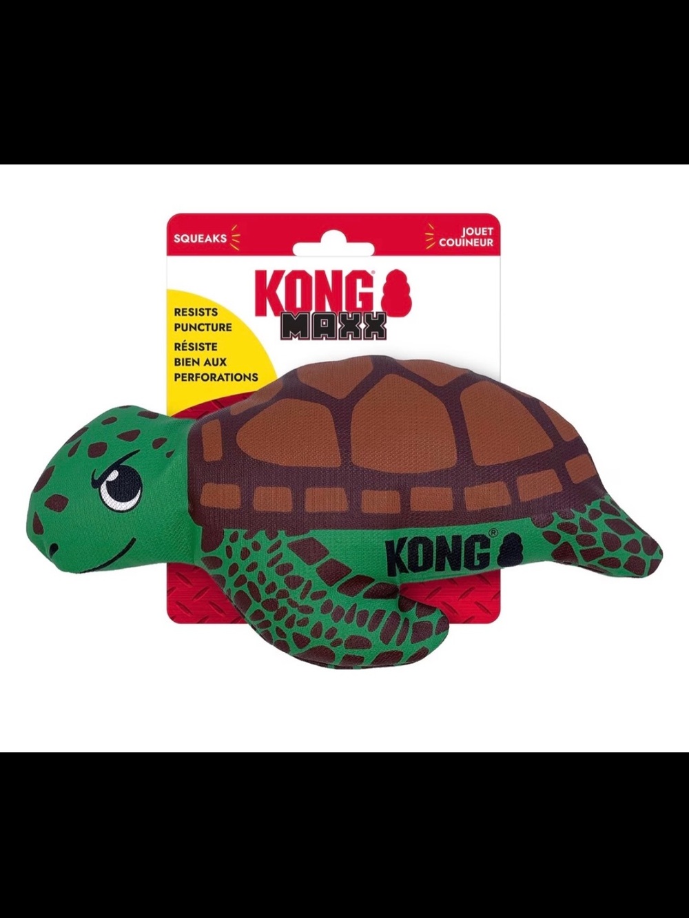 KONG Maxx Turtle Plush Dog Toy - Green